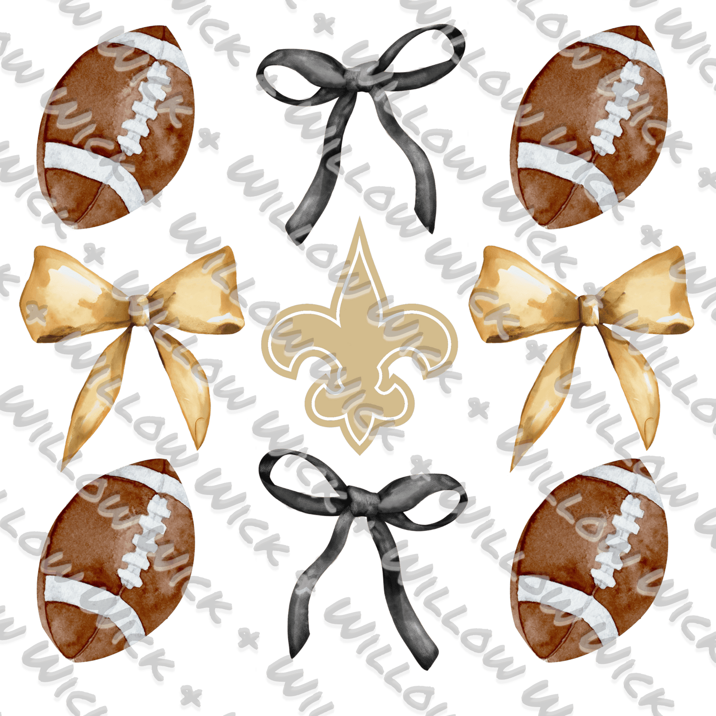 Saints, Football, Bows